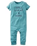 カーターズ Carter's カバーオール 半袖 綿リブ100% I Still Live At Home Jumpsuit 9M (67-72cm) [並行輸入品]