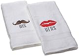 Embroidered His & Hers Hand Towels (Set of 2)