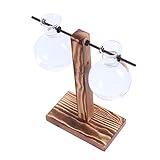 Lovoski ヴィンテージ　木製　ガラス　水耕フラワーケース　テラリウム　容器ハート　卓上花瓶　全2タイプ - 玉