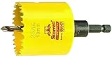 Starrett ADCH0256 Professional HSS Bi-Metal Dual Pitched Hole Saw with Arbor, 2-5/16, 59 mm Diameter