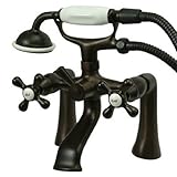 Kingston Brass KS268ORB Victorian 7-Inch Deck Mount Tub and Shower Faucet, Oil Rubbed Bronze [並行輸入品]