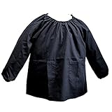 [KAK STYLE] 撥水 スモック 110 120 130 140 150 160 (黒, 130)