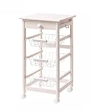 スチールバスケット ワゴンスリム  W-2537WH