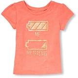 THE CHILDREN'S PLACE(ザ・チルドレンズプレイス) グリッターネオングラフィックティ トップス半袖Tシャツ 5歳【並行輸入】