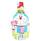 おむつケーキ ドラえもん 2段 出産祝い ベビーギフト フェイスタオル ウォッシュタオル ぬいぐるみ doraemon5_6