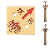 真鍮境界用明示板 2穴 斜矢 境界付 30mm×30mm×2mm ×3セット：【測量機器】：255-0195