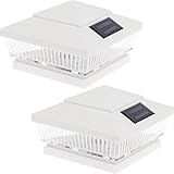 GreenLighting 6 x 6 Solar Power Post Cap Light w/Pointed Top (White, 2 Pack) [並行輸入品]