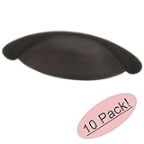 Cosmas 4199ORB Oil Rubbed Bronze Cabinet Hardware Bin Cup Drawer Handle Pull - 3" Hole Centers, 10-P