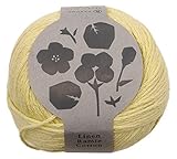 DARUMA手編み毛糸リネン ラミー コットン 並太COL.12シトラスイエロー約 50ｇ102m4180