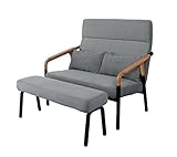 北欧風 ナチュラル Flo Join Lounge Chair+Otto 2P NA/BK(seatGY)クッション付 -