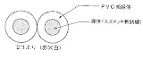 ★切売販売★ 【伸興電線】 PVCジャンパ線 ジャンパーセン0.5*2C
