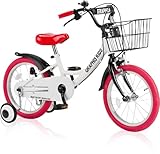 GRAPHIS(グラフィス) 補助輪付き子供用自転車 GR-16 16インチ /ホワイトレッド