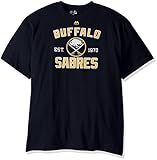 NHL Buffalo Sabres半袖高密度Tシャツ、3 x、ネイビー