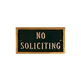 モンタギュー金属製品no Soliciting Wall Plaque グリーン SP-45-HGG