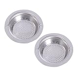 2pcsステンレススチールSink StrainerフィルタDrainプロテクターHair FoodパーティクルCatcherプラグ穴BathキッチンDrainフィルタ A3SCGLW004SH2