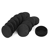 uxcell ラウンドチューブ挿入　黒いプラスチック製挿入　12個　74mm ブランキング　栓キャップ
