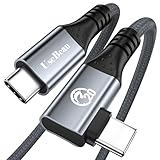 UseBean 240W USB Cケーブル 3M, L字 USB-C & USB-C 3.2 Gen 2x2 20Gbps ケーブル 超急速充電PD3.1 4K@60Hz 映像出力 タイプc ケーブ Type C to C ケーブル iPhone 15、MacBook、iPad Pro、Matebook、Xperia、Galaxy S24 S23等Type C機種対応
