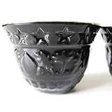 2個セット NewOldStock 黒星 プチ デザートカップ 煎茶 陶器 レトロ