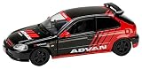 HJ64 1/64 ホンダシビック TYPE R (EK9) 1997 YOKOHAMA ADVANカスタムカラーバージョン 完成品