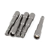 uxcell　ソケットビット 六角ナット　六角ソケットナット　5個 65mm長さ 7mm　磁性　ハンドツール　六角ドライバー