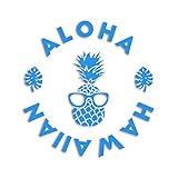 ForzaGroup ハワイ カッティング ステッカー シール パイナップル 海 HAWAII ハワイアン かわいい 車 防水 (1090-01)