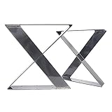 (サインステック) Signstek 16インチ Ｘ型ヘアピンテーブル脚 2本セット ヴィンテージメタル 高さ16インチ×長さ16インチ× 幅1.8インチ コーヒーテーブル モダンデスク ナイトスタン