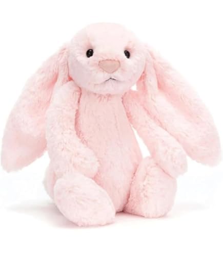 Jellycat Bashful Hot Pink Bunny Medium - L: 9 cm x l: 12 cm x h