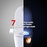 TorchStar LEDトイレボウル夜ライト、モーションアクティブ化とライトSensing、7-color変更グロー、両方の最後の前面とアーム、2年保証
