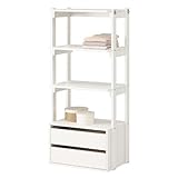 ホワイトディスプレイラック (ワイド) 【お店のようにお洒落に飾る収納】 MDE-1460