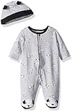 Little Me Baby Boys ' Footie and帽子 カラー: グレイ