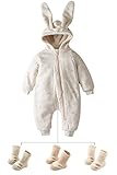 poliking新生児の天然有機綿の服、柔らかく暖かい、赤ちゃんのクロールスーツ、靴下3組 (73cm（高さ）)