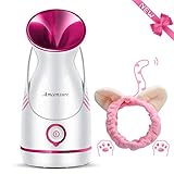 スチーマー美顔器 Amconsure スチーマーフェイス 顔 美肌スチーマー 人気 保湿 各種肌質対応 ナノ微粒化技術 毛穴の清潔 角質 黒毛穴とニキビなし 家庭用ＳＰＡ クレンジング スキンケア用品補助 温熱噴霧 毛穴ケア