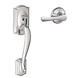 Schlage FE285 CAM 625 VLA Camelot Trim Lower Half Front Entry Handleset with Avila Lever, Bright Chr