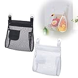 おもちゃ収納 お風呂 ネット 収納 キッズ お風呂おもちゃ袋 お風呂場 子供 おもちゃ入れ スクエア(ブラック)