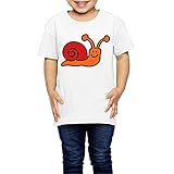 クール 子供 スマイル カタツムリ かわいい 蝸牛 Ｔシャツ カジュアル White Size 4 Toddler