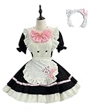 [YZZYQQ] メイド服 コスプレ ハロウィン 可愛い メイド服 メイド喫茶 カフェ仮装 仮装 衣装 コスチューム セクシー メイド服 英国風 メイド ブラック 5XL