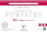 クレールフォンテーヌ 水彩紙 【フォンテーヌ】 中目 18×26(20枚入) ブロック 画用紙 超厚口 300g Clairefontaine cf975449