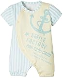 ニシキ P2507 Bon chouchou(ボンシュシュ) 半袖ストライプミニオール 70cm サックス・P2507-70S