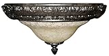 Yosemite Home Decor F023C02SB Verona 2-Light 16-Inch x 9-1/2-Inch Ceiling Flush Mount, Sienna Bronze