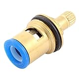 uxcell　蛇口用　カートリッジバルブ　ゴールドトーン　ブラス　セラミック　M4 x 8mm
