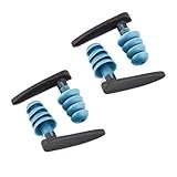 DealMuxシリコーン水泳ガード耳栓防水保護耳ケースワットブルー2ペア