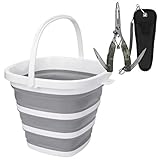 Xflyee 折りたたみ ソフトバケツ 10L 釣り用バケツ フィッシングプライヤー 2点セット フィッシュグリップ 釣り用プライヤー ペン