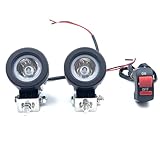 TIGRE BLANC スポット ライト バイク 汎用 ヘッドライト フォグランプ 10W ワークライト 作業灯 12V 24V 2個 セット 白 ホワイト