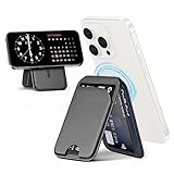 UNIDUE MagSafe カードケース スタンド 薄型 磁気防止 iPhone対応 マグネット カードホルダー 3ポケット［キャッシュレスをスマートに］ (ブラック)