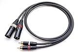 MOGAMI 2534 XLR(オス)→RCA 2本ペアケーブル (5m)