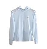 日焼け止め服 夏 女性 長袖 通気性 速乾性 UPF50+ 紫外線99％カット (ブルー, ワンサイズ)