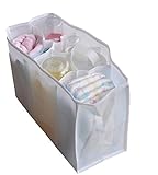 バッグライナー裏3サイズを変えるホワイトベビーおむつ (Large)