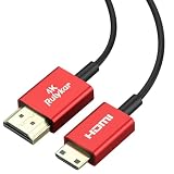 4K ミニ HDMI 2.0 ケーブル 9.8ft/3m、超高速 48Gbps Rulykar 薄型HDMIコード Φ2.5mm、4K@60Hz、カメラ、カムコーダー、タブレット、グラフィックス/ビデオカード、ノートパソコン、ラズベリーパイなどに対応