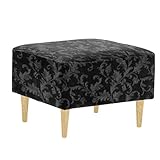 arne オットマン 足置き スツール 椅子 チェア 足置き台 フットレスト おしゃれ 日本製 高さ40cm ナチュラル脚 ミカエル生地 ブラック