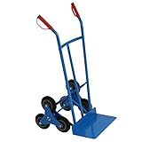 スチール三輪階段昇降機 青 耐荷重180kg 段差 22cm 220mm スチール製 階段 三輪 3輪 台車 キャリー カート 運搬 物流 ツールカート 段差解消 階段昇降 運搬台車 運搬機 荷物 業